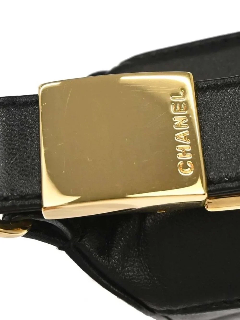 Chanel Black Lambskin Choco Bar Shoulder Bag 179183